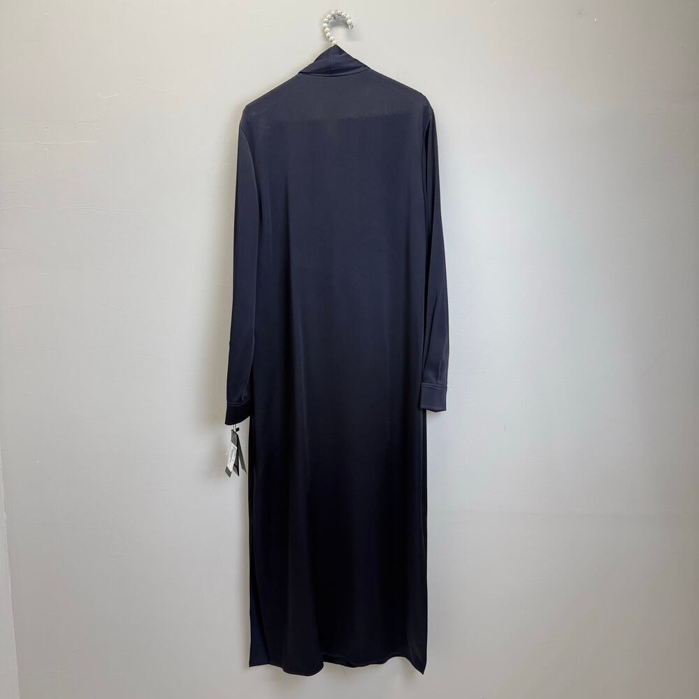 Saint Laurent Shirt Envers Crêpe Marine Foncé Dress – New With Tags 🔅 - Picture 2 of 15